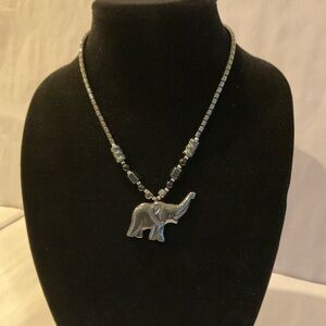 Hematite, elephant, grounding women’s necklace